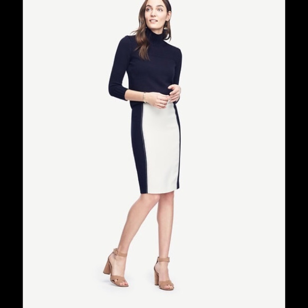 Ann Taylor Colorblock Pencil Skirt